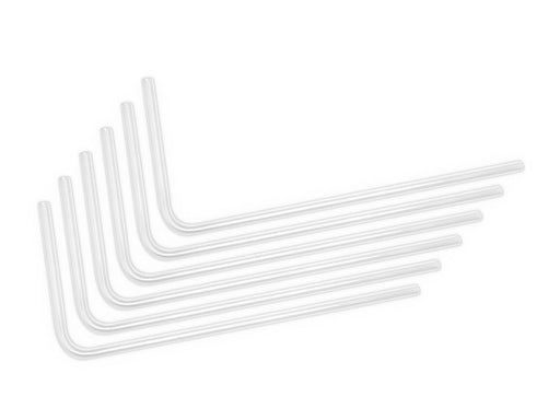 EK Water Blocks EK-Loop Hard Tube 14mm 0.8m Pre-Bent 90° - Acrylic (6pcs)