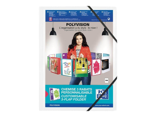 ELBA Polyvision - 3-flap folder - for A4 - opaque white