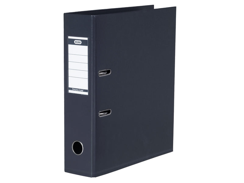 ELBA  "Strong-Line" Lever Arch File PP exchangeable spine label Anthr. A4 8 cm