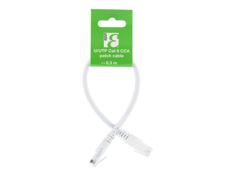EPZI patch cable - 30 cm - white - Weiß - 0.3m