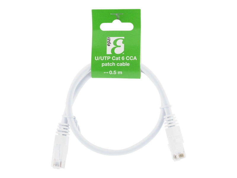 EPZI patch cable - 50 cm - white - Weiß - 0.5m