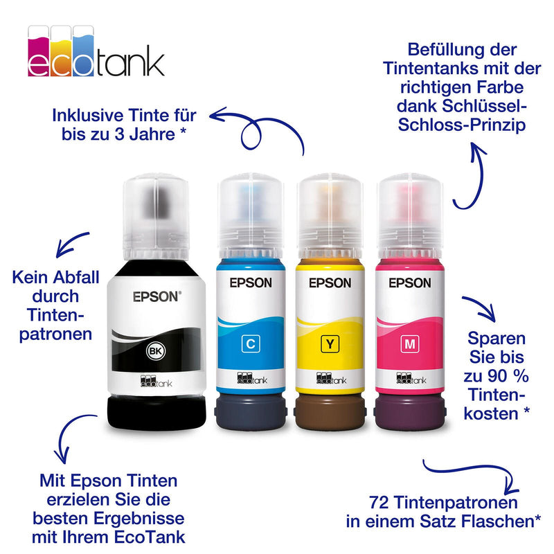 Epson Original EcoTank 104 Nachfülltinte - 4er Multipack (C13T00P640)
