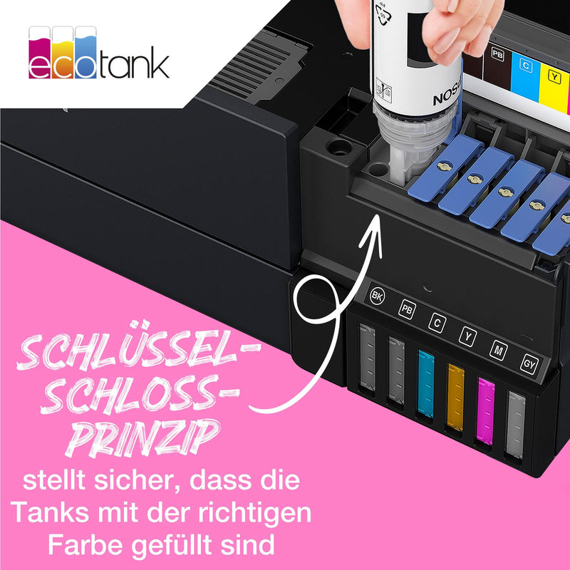 Epson Original EcoTank 664 Nachfülltinte - 4er Multipack schwarz, cyan, magenta, gelb