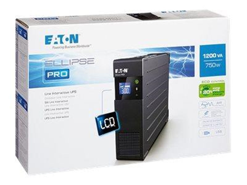Eaton ELP1200IEC Ellipse PRO UPS IEC 1200VA / 750W Outputs: 8x C13 (4x Surge Only)