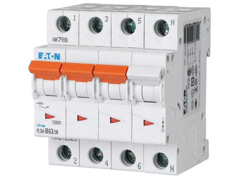 Eaton Pls6-c63/3n-mw - miniature circuit breaker mcb