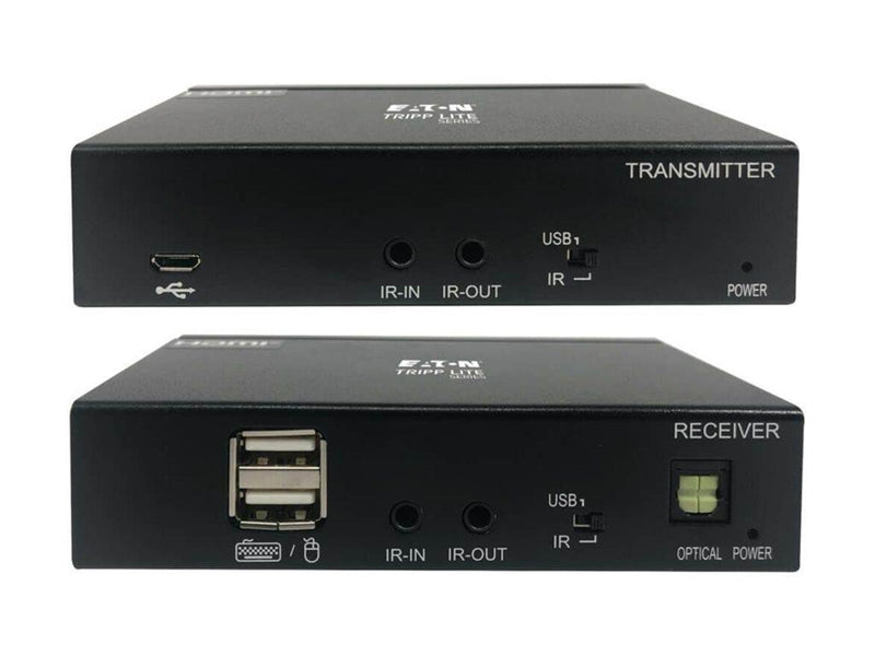 Eaton Series DisplayPort to HDMI over Cat6 Extender Kit with KVM Support 4K 60Hz 4:4:4 USB PoC HDCP 2.2 up to 230 ft. TAA