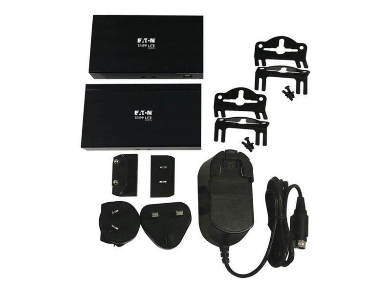 Eaton Series DisplayPort to HDMI over Cat6 Extender Kit with KVM Support 4K 60Hz 4:4:4 USB PoC HDCP 2.2 up to 230 ft. TAA