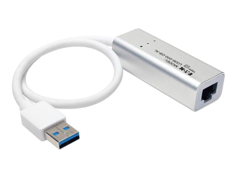 Eaton Series USB 3.0 SuperSpeed to Gigabit Ethernet NIC Network Adapter RJ45 10/100/1000 Aluminum White