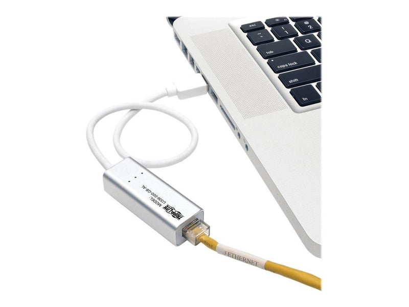 Eaton Series USB 3.0 SuperSpeed to Gigabit Ethernet NIC Network Adapter RJ45 10/100/1000 Aluminum White