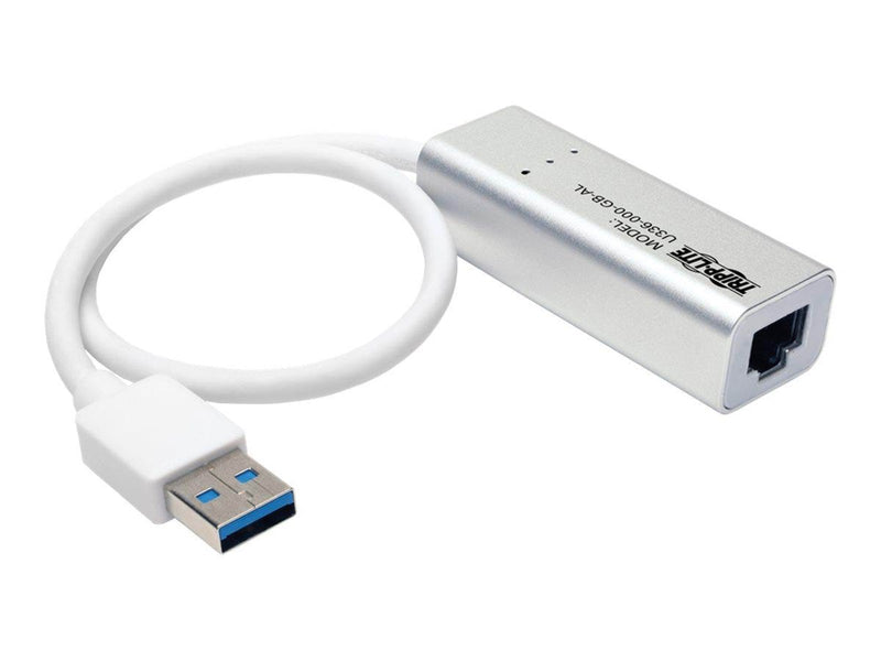 Eaton Series USB 3.0 SuperSpeed to Gigabit Ethernet NIC Network Adapter RJ45 10/100/1000 Aluminum White
