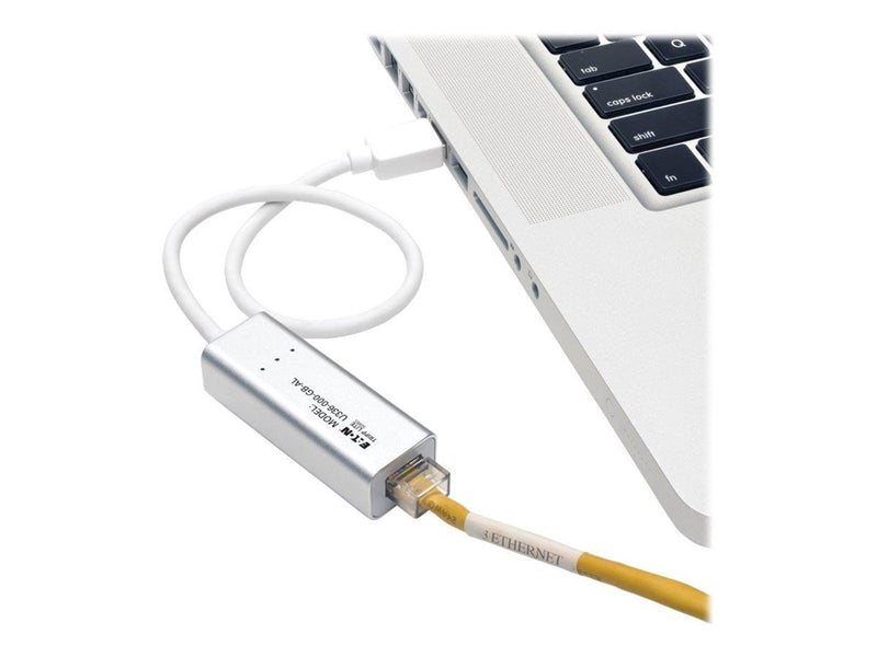 Eaton Series USB 3.0 SuperSpeed to Gigabit Ethernet NIC Network Adapter RJ45 10/100/1000 Aluminum White