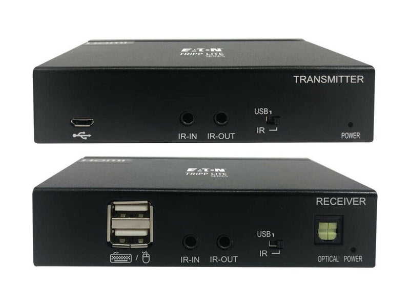 Eaton Series USB C to HDMI over Cat6 Extender Kit with KVM Support 4K 60Hz 4:4:4 Transmitter/Receiver USB PoC HDCP 2.2 up to 230 ft. TAA