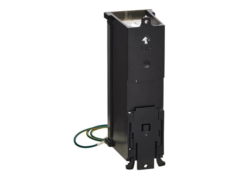 Eaton Tripp Lite Series 8-Port Metal DIN-Rail Mounting Keystone Patch Panel with Grounding Black/Silver TAA