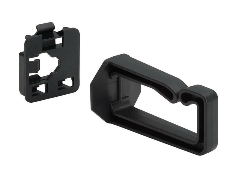 Eaton Tripp Lite Series Cable Management D-Rings for DIN Rails - Multi-Angle 1U Black 2 Pack