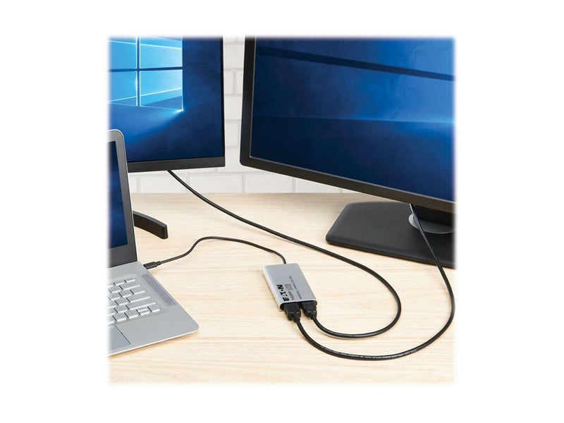 Eaton Tripp Lite Series USB-C Adapter Dual Display - 4K 60 Hz HDMI 100W PD Passthrough Silver