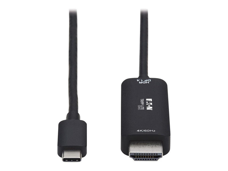 Eaton Tripp Lite Series USB C to HDMI Adapter Cable 4K 60Hz HDR HDCP 2.2 DP 1.4 Alt Mode Black 6ft