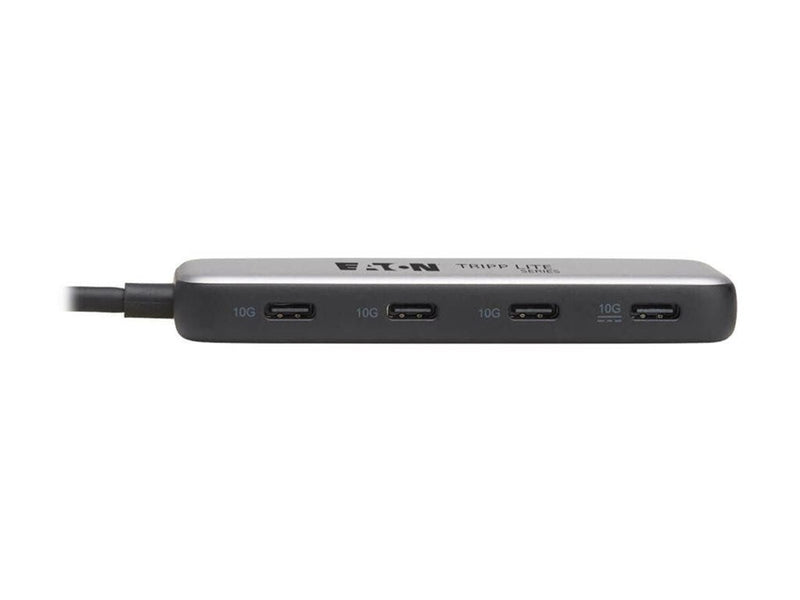Eaton Tripp Lite series 4-Port USB-C Hub USB 3.2 Gen 2 (10 Gbps) 4x USB-C Ports 100W PD Charging Thunderbolt 3 Compatible Gray USB-Hubs - 4 - Grau