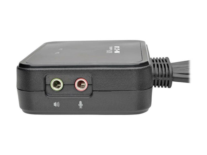 Eaton series 2-Port USB/HD Cable KVM Switch with Audio/Video Cables and USB Peripheral Sharing
