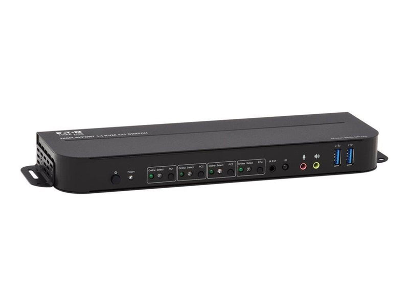 Eaton series 4-Port DisplayPort KVM with Dual Console Ports (DP and HDMI) 4K 60Hz 4:4:4 DP1.4 with IR Remote