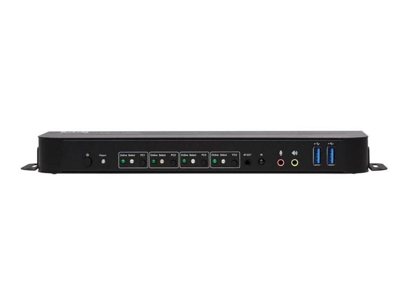 Eaton series 4-Port DisplayPort KVM with Dual Console Ports (DP and HDMI) 4K 60Hz 4:4:4 DP1.4 with IR Remote