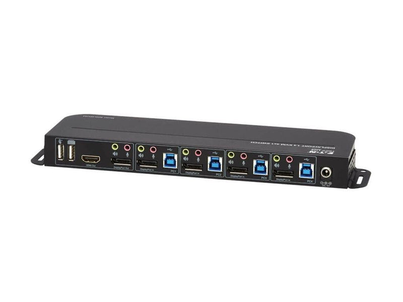 Eaton series 4-Port DisplayPort KVM with Dual Console Ports (DP and HDMI) 4K 60Hz 4:4:4 DP1.4 with IR Remote