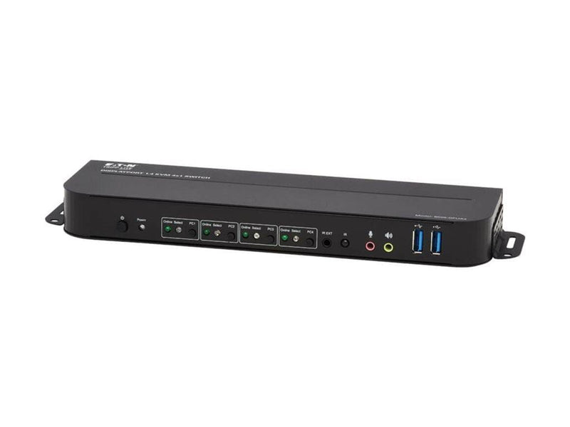 Eaton series 4-Port DisplayPort KVM with Dual Console Ports (DP and HDMI) 4K 60Hz 4:4:4 DP1.4 with IR Remote