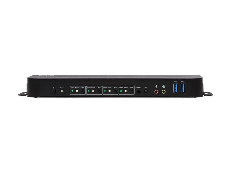 Eaton series 4-Port DisplayPort KVM with Dual Console Ports (DP and HDMI) 4K 60Hz 4:4:4 DP1.4 with IR Remote