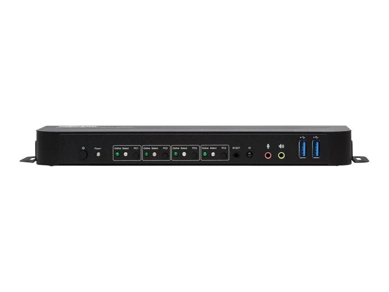Eaton series 4-Port DisplayPort KVM with Dual Console Ports (DP and HDMI) 4K 60Hz 4:4:4 DP1.4 with IR Remote