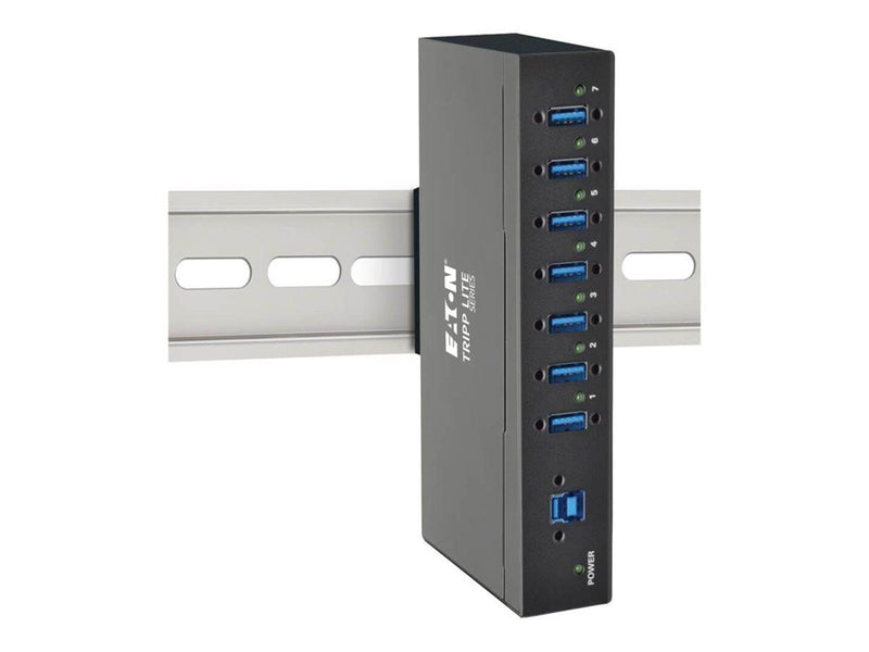 Eaton series 7-Port USB 3.0 Hub SuperSpeed with Dedicated 2A USB Charging iPad Tablet Metal USB-Hubs - USB 3.2 - 7 - Schwarz