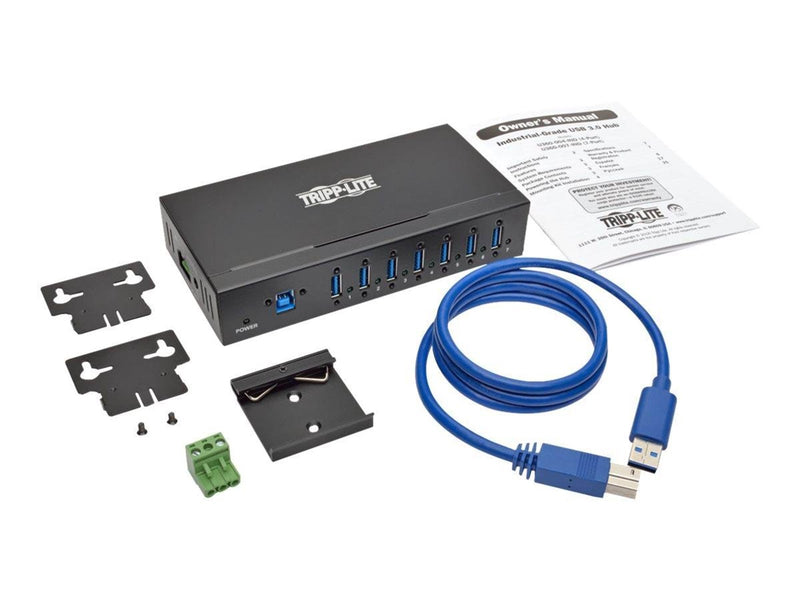 Eaton series 7-Port USB 3.0 Hub SuperSpeed with Dedicated 2A USB Charging iPad Tablet Metal USB-Hubs - USB 3.2 - 7 - Schwarz