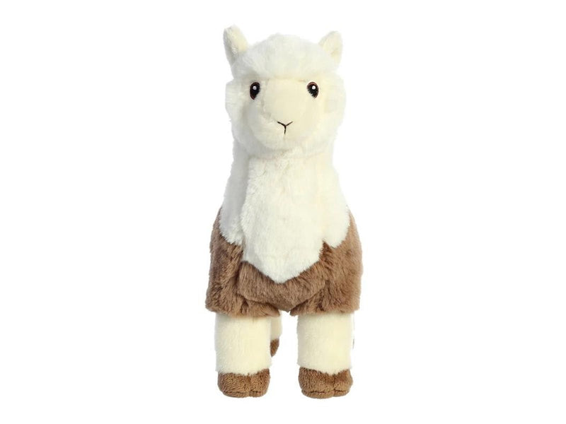 Eco Nation – Plush Toy / Cuddly White-Brown Alpaca 24 cm Eco-Friendly