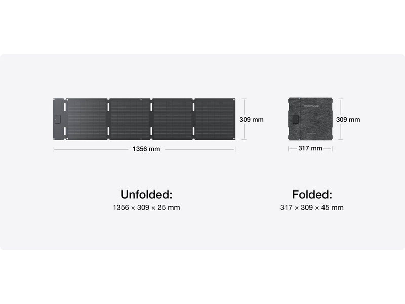 EcoFlow 60 W Portable Solar Panel - USB-C & XT60i