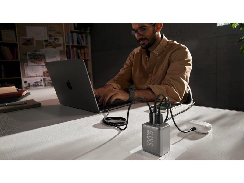 EcoFlow RAPID Pro 100W - GaN Fast Charger (USB-A + 2x USB-C)