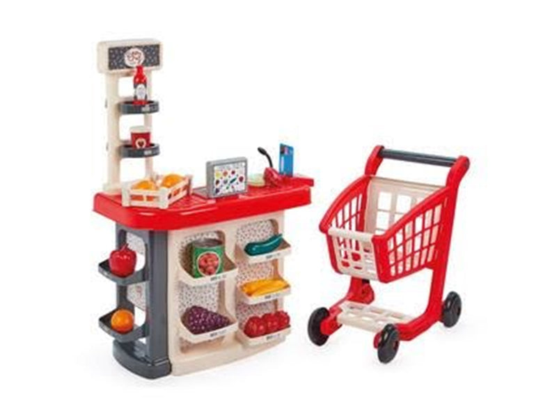Ecoiffier Grocery counter + Trolley