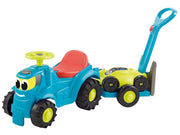 Ecoiffier Tractor with Trailer and Lawn Mower