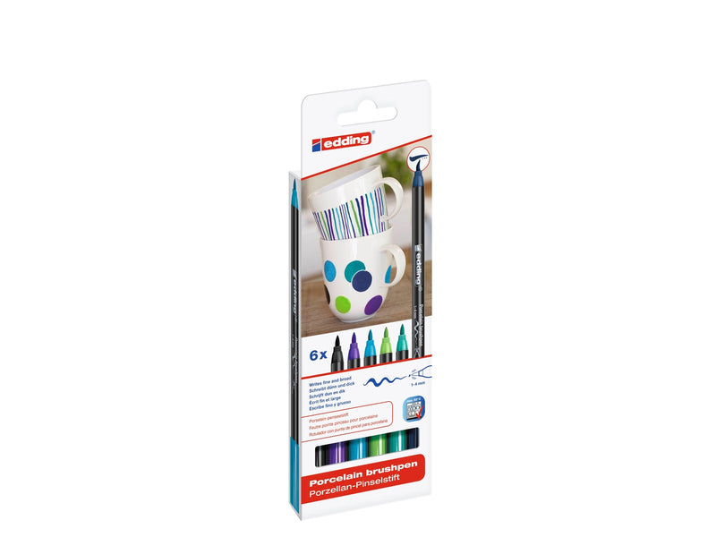 Edding Porcelain pens set of 5 cool colours
