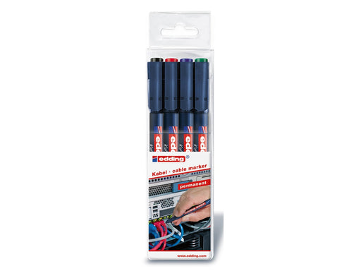 Edding e-8407 cable marker set of 4 assorted