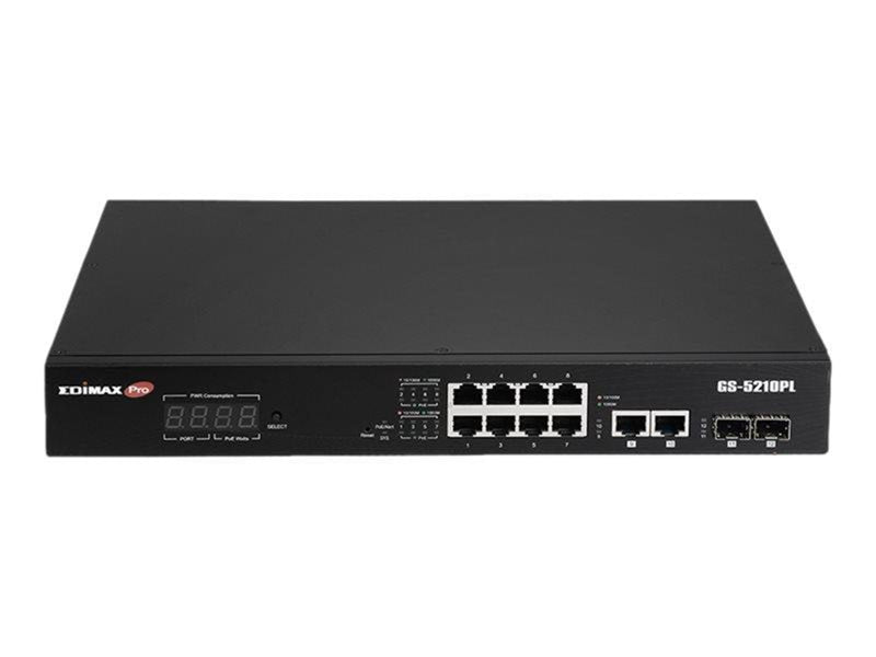 Edimax 12 Port Gigabit PoE Switch 2 RJ45/2 SFP com