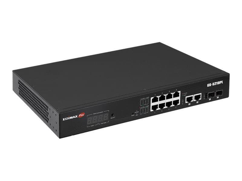 Edimax 12 Port Gigabit PoE Switch 2 RJ45/2 SFP com