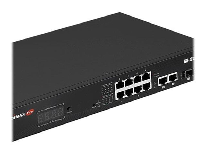 Edimax 12 Port Gigabit PoE Switch 2 RJ45/2 SFP com