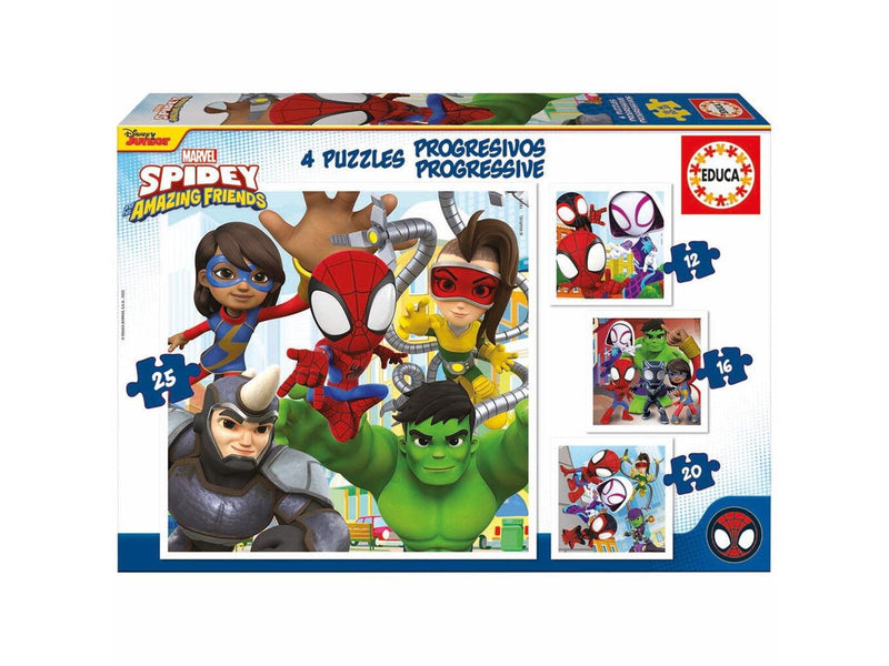 Educa 12-16-20-25 Progres. Spidey&Amazing Friends