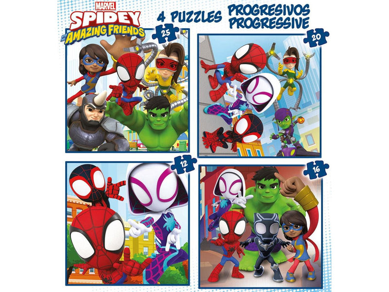 Educa 12-16-20-25 Progres. Spidey&Amazing Friends