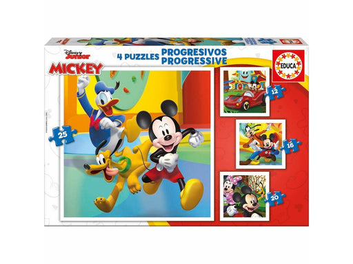 Educa 12-16-20-25 Progressive Mickey & Friends
