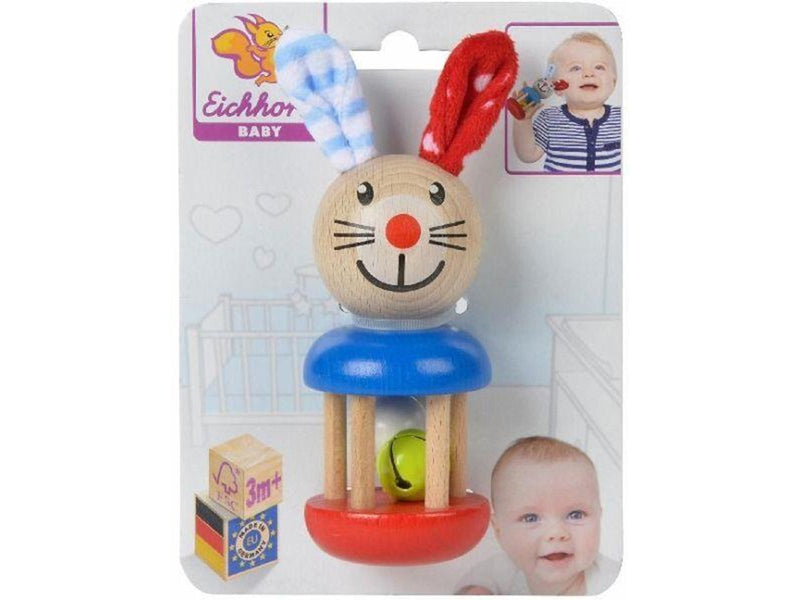 Eichhorn Baby Wooden Rattle Rabbit