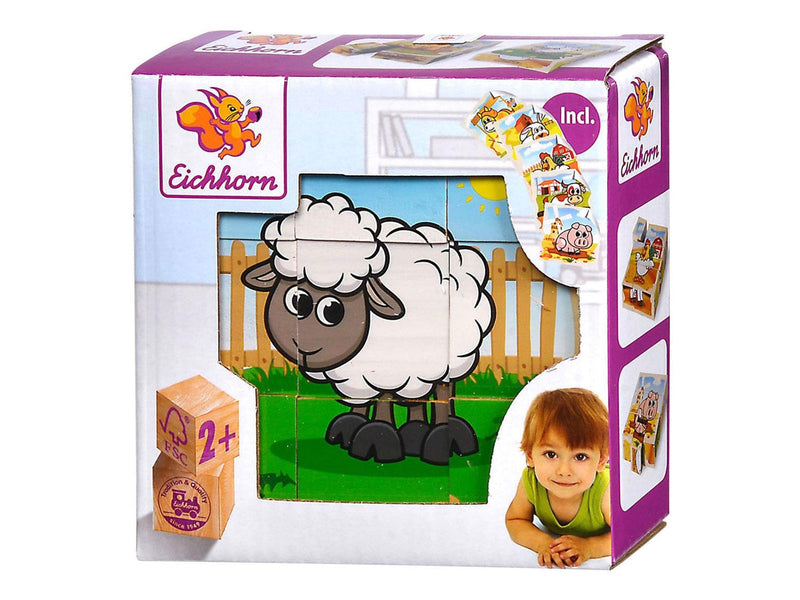 Eichhorn Wooden Block Puzzle Farm Holz