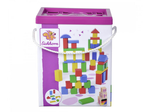 Eichhorn Wooden Blocks Colored 50pcs.