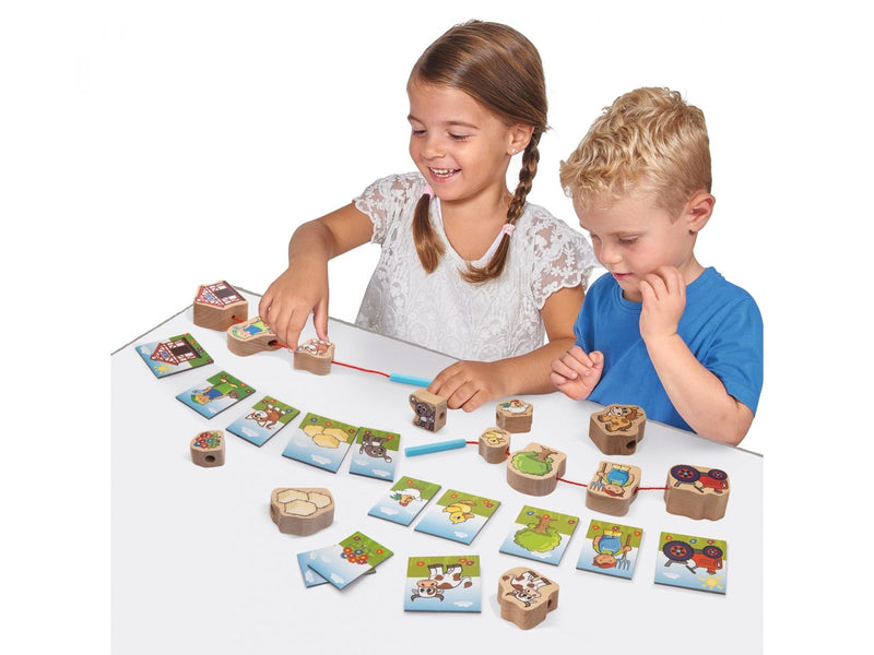 Eichhorn - Wooden Stringing Game 13 pcs.
