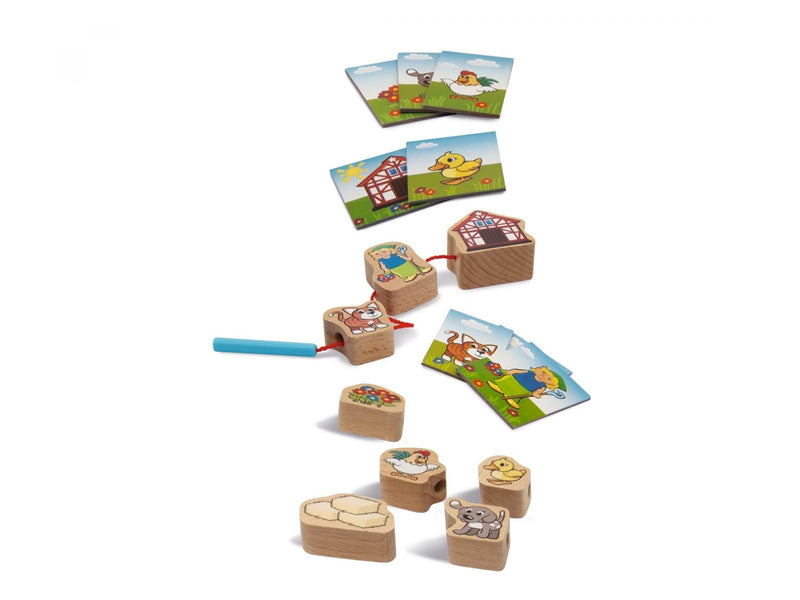 Eichhorn - Wooden Stringing Game 13 pcs.