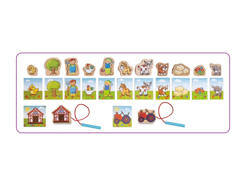 Eichhorn - Wooden Stringing Game 13 pcs.