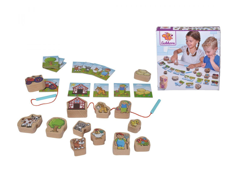 Eichhorn - Wooden Stringing Game 13 pcs.